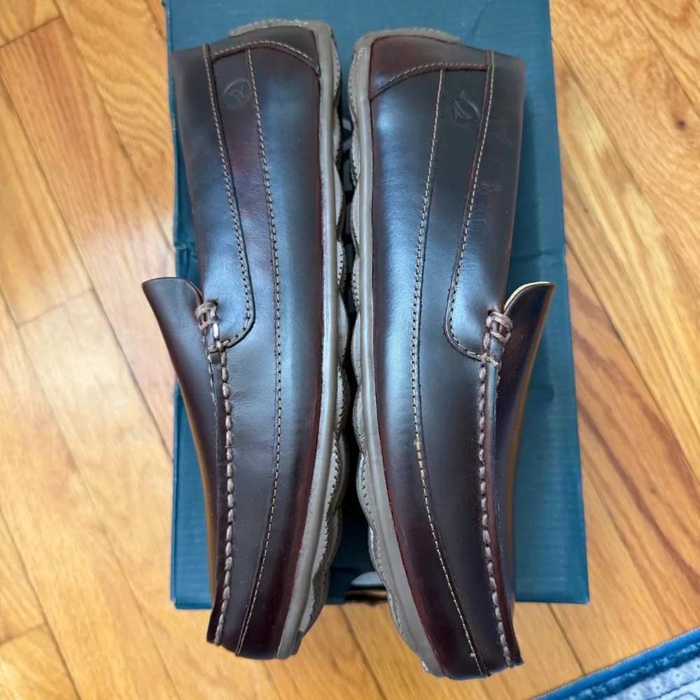 Sperry Hampden Venetian Amaretto Brown Leather Loafers Driving Shoes Size 7